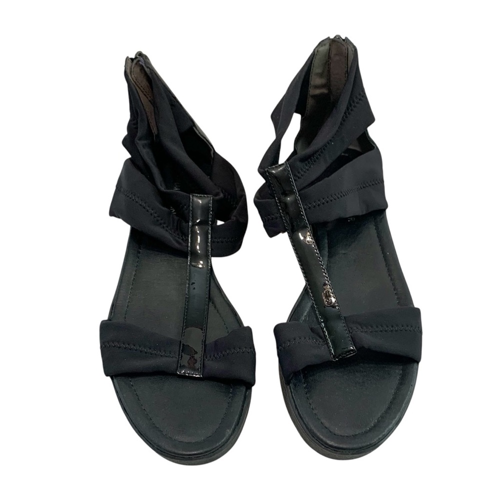 DONALD J PLINER Voni Patent Leather & Nylon Zip Back Women's Sandals - Picture 9 of 13